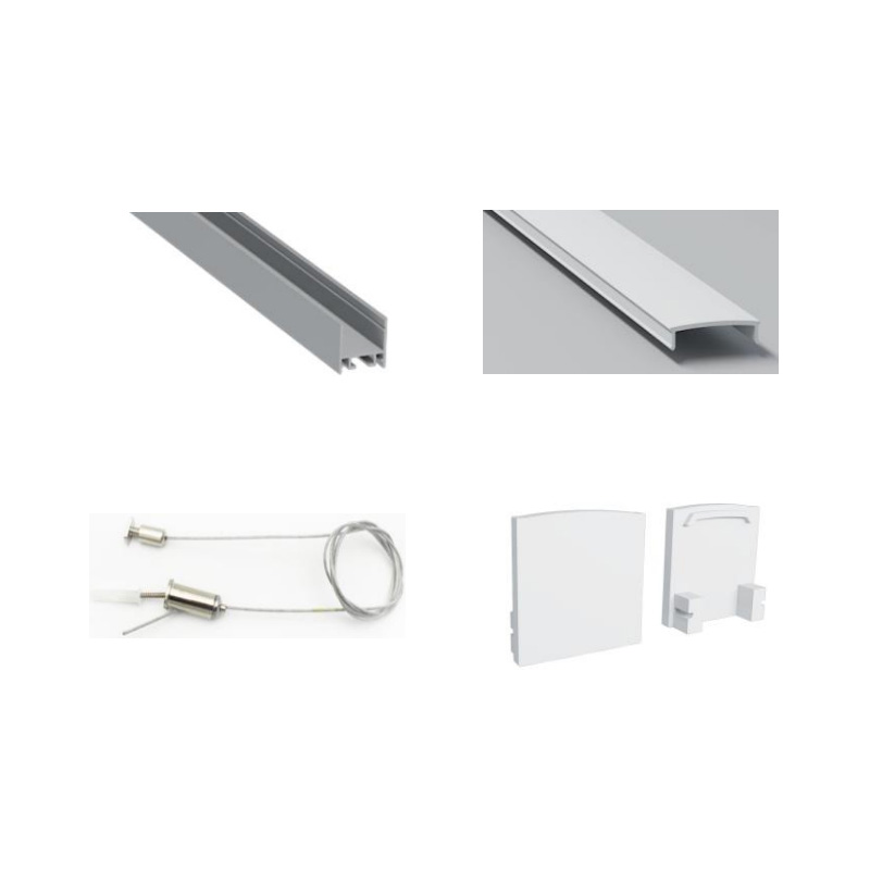 Aluminum Linear Pendant Lights Channel For 18mm LED Strips Aluminum Linear Pendant Lights Channel For 18mm LED Strips